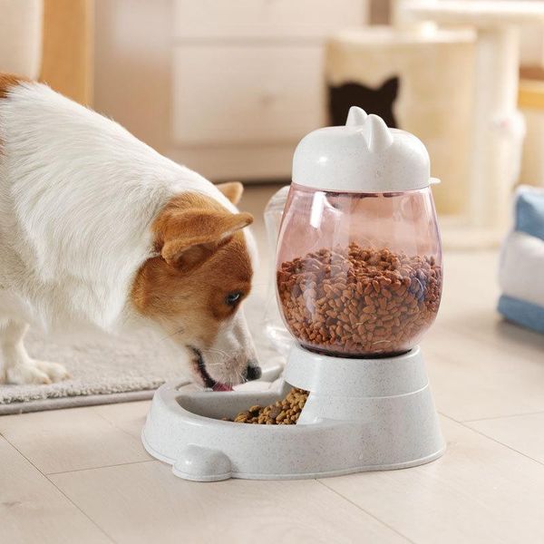 

pet feeder for dog cat 2.2l automatic drinking water bottle 528ml slow container pets feeding supplies fit kitten puppy bowls & feeders