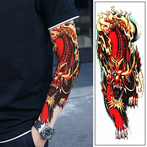 

kirin tattoo sticker waterproof men and women lasting fire simulation