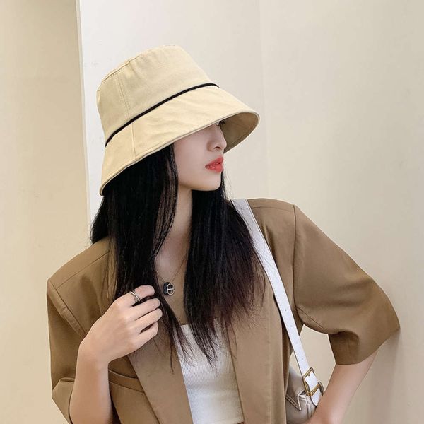 

sun hat spring and summer fisherman's women's korean leisure ins versatile bucket sunscreen hat, Blue;gray