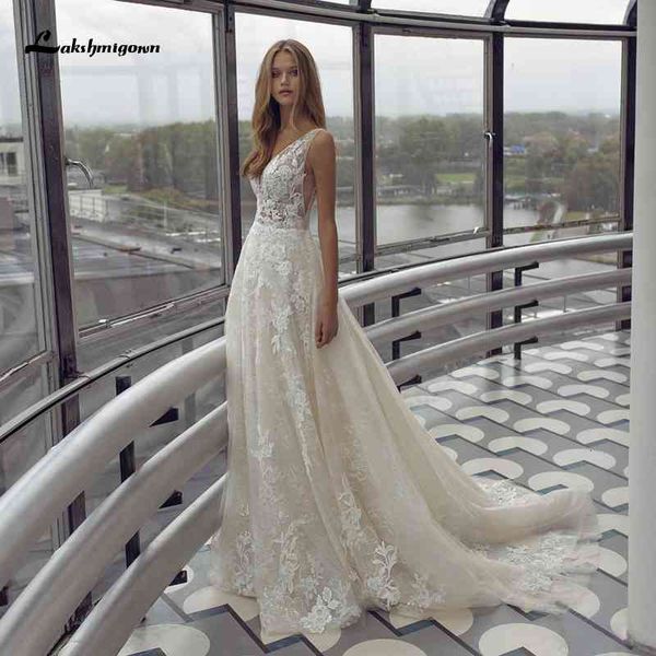

new romantic shiny lace a line wedding es strapless sweetheart tulle elegant floral beach bridal gown made robe de mariee 2021 ml6w, White