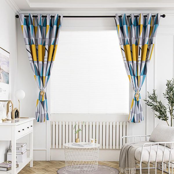 

curtain & drapes [customise] gyrohome gy2872 triangle printing 1pc short living dining room bedroom