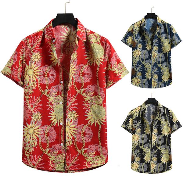 

men's casual shirts shirt spring and summer large men's short sleeve floral shirt hawaiian gwv1, White;black