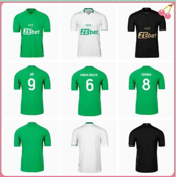 

21 22 as saints-etienne soccer jerseys 2021 2022 etienne maillot de foot asse khazri aouchiche bouanga hamouma youssouf abi camara kid, Black;yellow