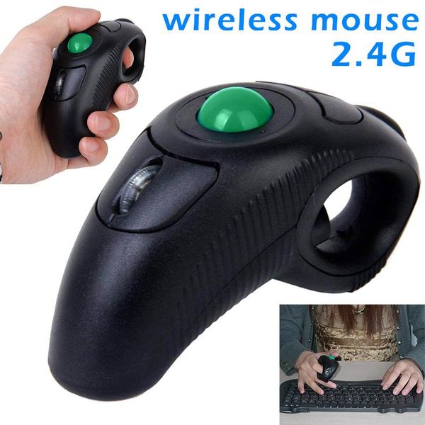 

2.4ghz wireless finger handheld trackball mouse mice for pc lapgdeals