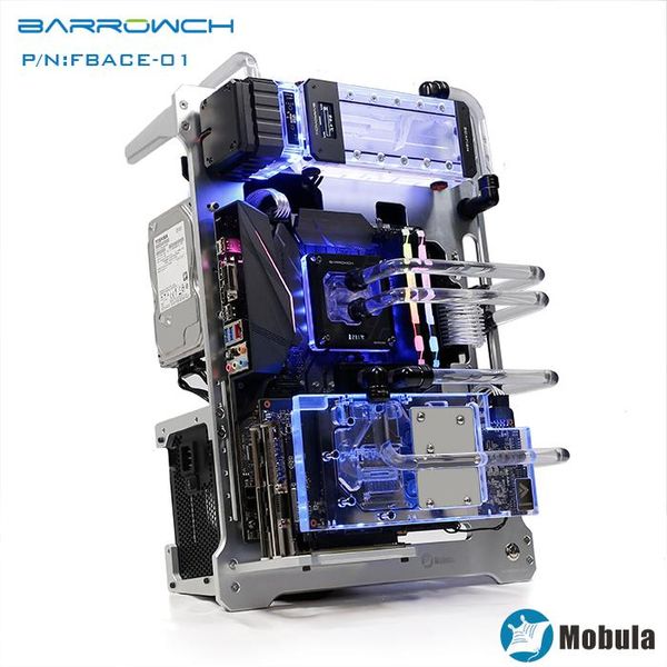 

barrowch mobula simple integrated modular panel computer case / compatible e-atx/atx/m-atx/itx mini ddesign aluminum material fans & cooling