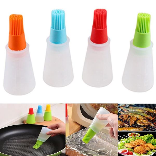 

tools & accessories 1pc grill oil bottle brushes tool heat resisting silicone bbq basting brush barbecue cooking pastry