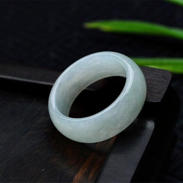 

cluster rings sell natural emerald ring jade charm jewellery fashion accessories hand-carved man woman jadeite luck amulet gifts, Golden;silver
