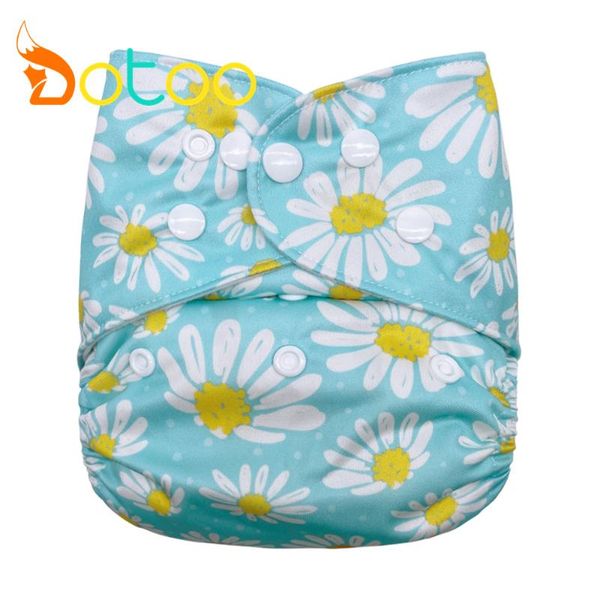 

cloth diapers dotoo little daisy print washable adjustable diaper double row snaps nappy for 3-15kg baby
