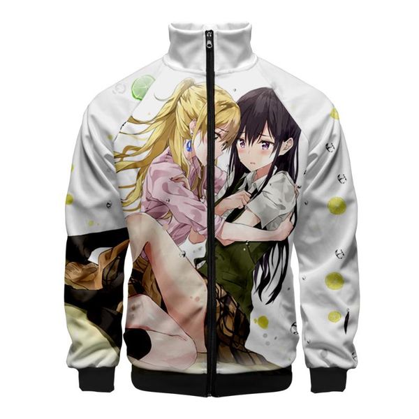 

men's jackets manga cool citrus 3d zipper casual 2021 autumn and spring clothes stand collar sweatshirt, Black;brown