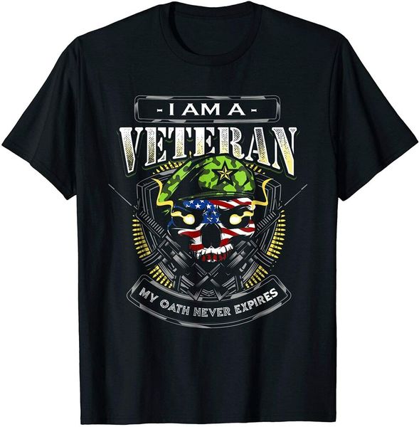 

i am a veteran my oath never expires t shirt size s-5xl, White;black