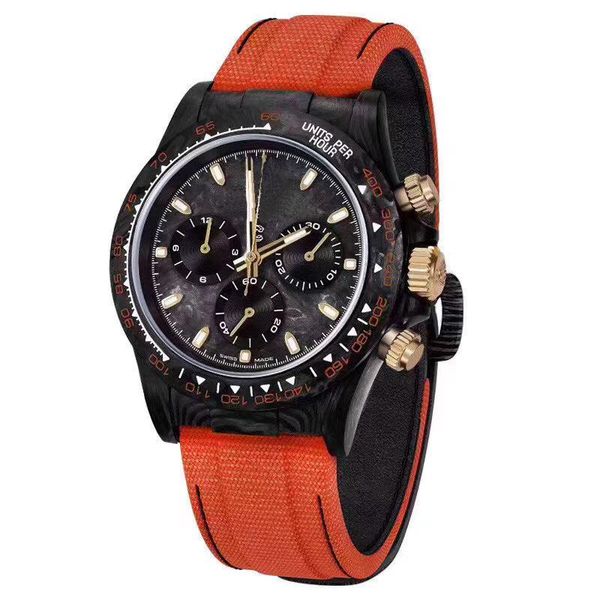 

wristwatches 2021 models 40mm leather automatic mechanical carbon fiber mens watch 6 colors sapphire crystal men watches, Slivery;brown