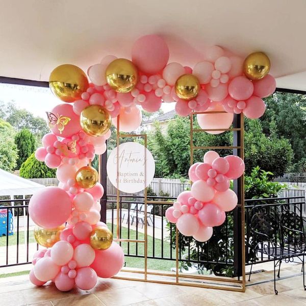 

party decoration 122pcs /set pastel pink macaroon balloon garland arch kit anniversary birthday decorations ballon baby shower girl