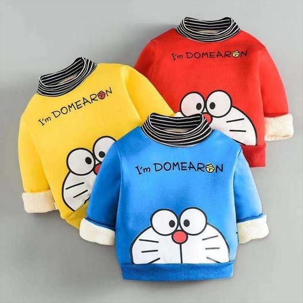 

kids hoodies childrens sweatshirts toddler baby boys girls clothes autumn robot cat t shirt animation cotton pullover 0 6t, Black