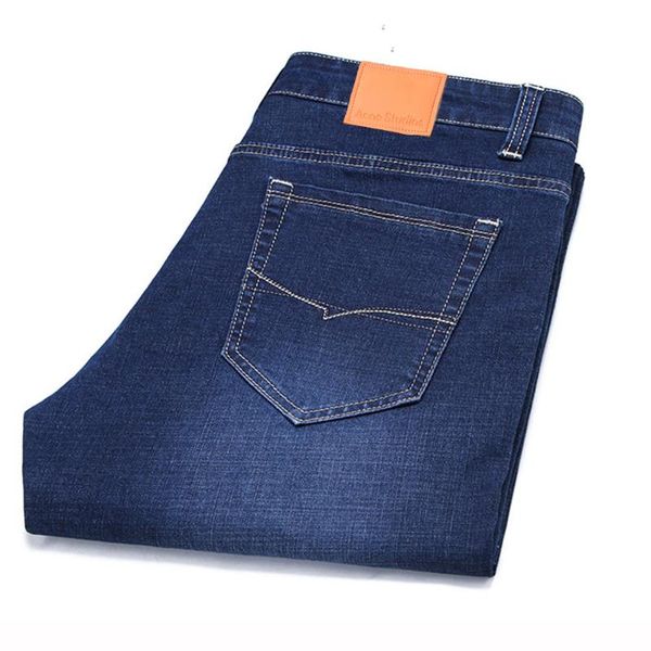 

men's jeans 2021fw mens ac studio street fashion classic vintage straight loose denim trousers male casual comfortable pants, Blue