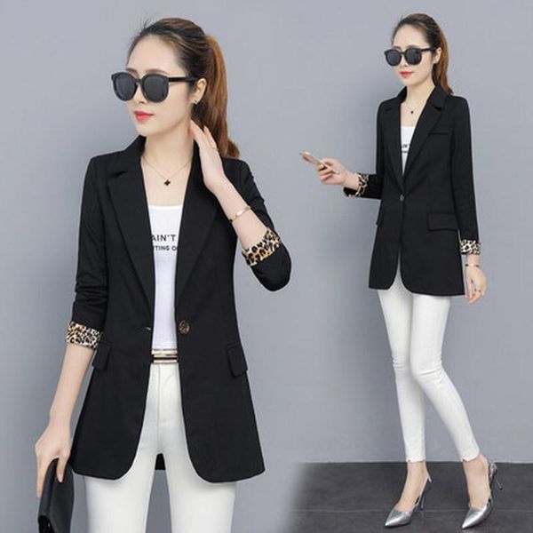 

spring and autumn female models fashion slim leisure suit tide women's suits & blazers, White;black