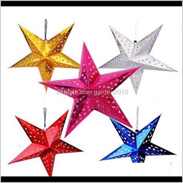 

paper lamp lantern hanging five-pointed stars christmas lampshade light shade diy wedding festival party decoration ssvju n7con