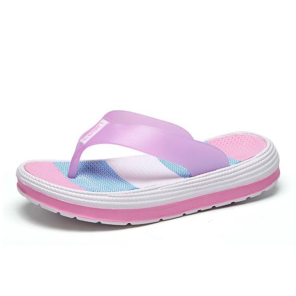

slippers arrival summer women flip flops high beach sandals anti-slip zapatos femme casual soft bottom shoes zbf8, Black