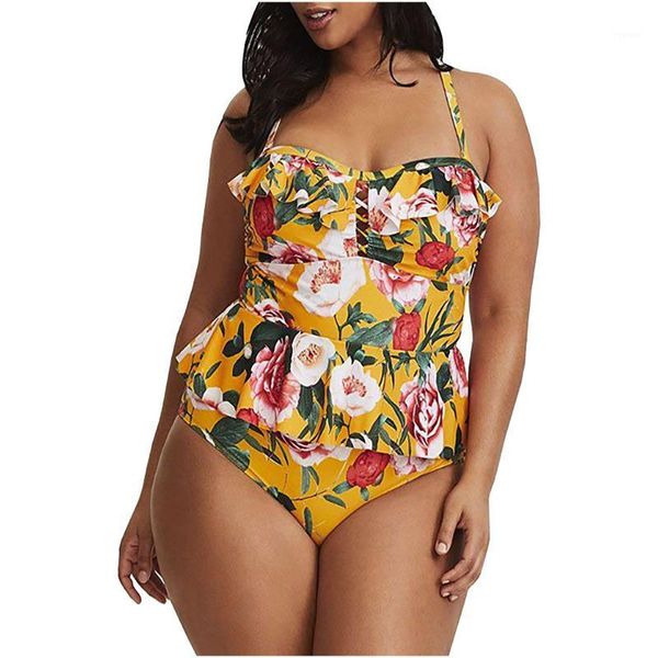 

women's swimwear high waist bikini 2021 plus size swimwearwomen conservative printed leaf beachwear baÃ±ador mujer, White;black