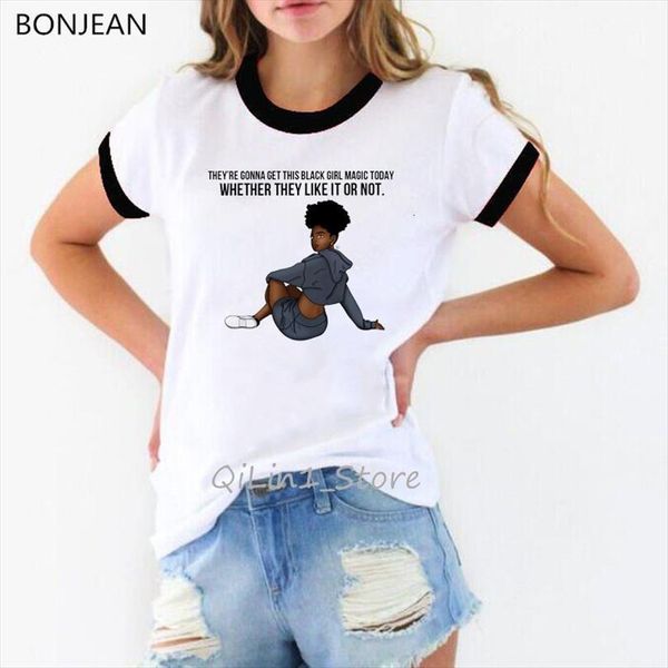 

melanin and women friends mens femme black girl magic rock summer female hip hop aesthetic clothes, White;black
