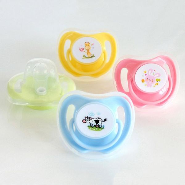 

pacifiers# baby round and flat nipples cotton animals printing silicone pacifiers safe grade cute