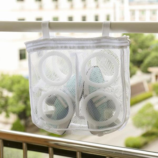 

60% s shoes cleaning protection hanging mesh laundry bag for home washing machines bath accessory set