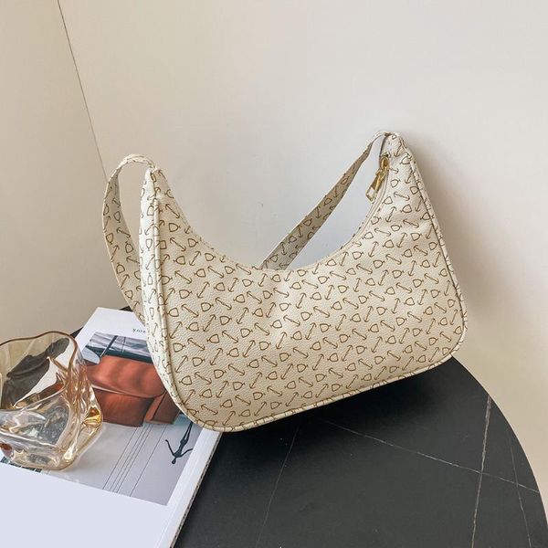 

evening bags young women fashion shoulder bag pu leather printing underarm summer casual ladies small purse hobos zipper handbags