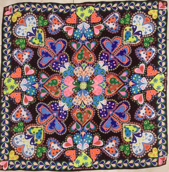 

neck ties spanish-style oversized print handkerchief, Blue;purple