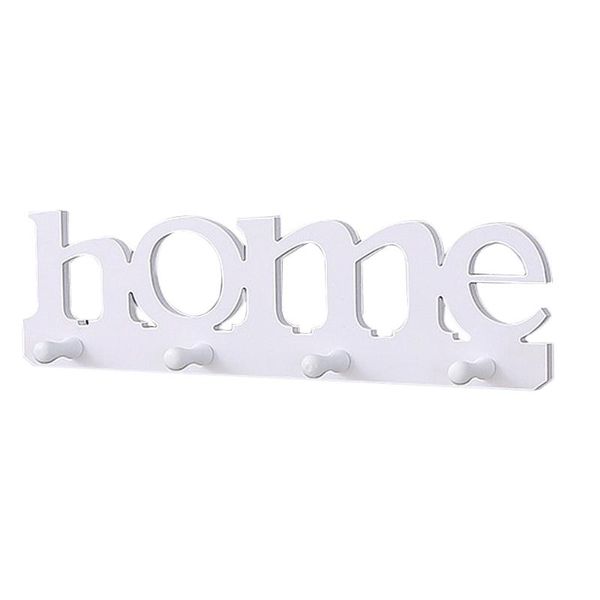 

hooks & rails entryway wall hook rack with 4 mounted coat hangers