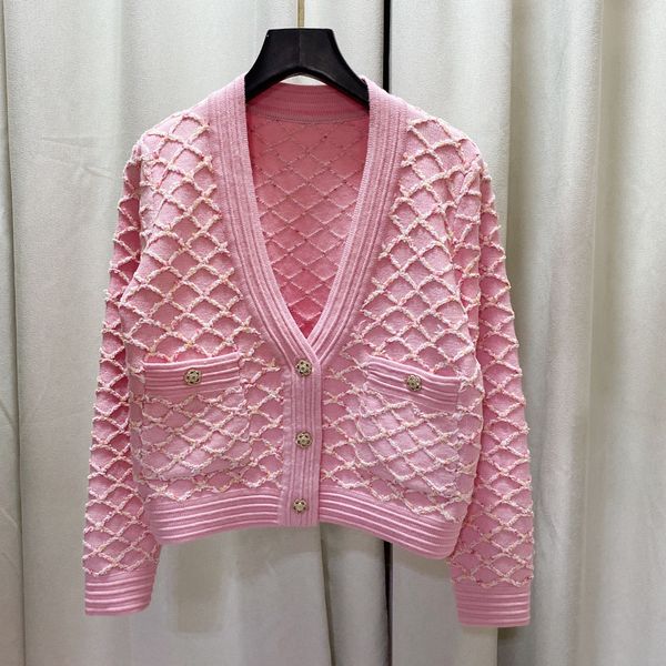 

2021 autumn winter milan runway sweaters v neck long sleeve high end jacquard cardigan women's designer clothing 1007-5, White;black
