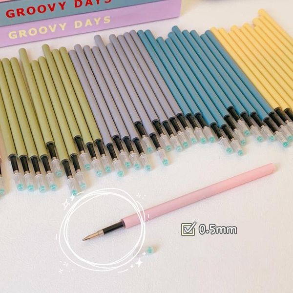 

pce/set black 0.5mm gel ink pen refills student stationery school writing tool w8ec pens