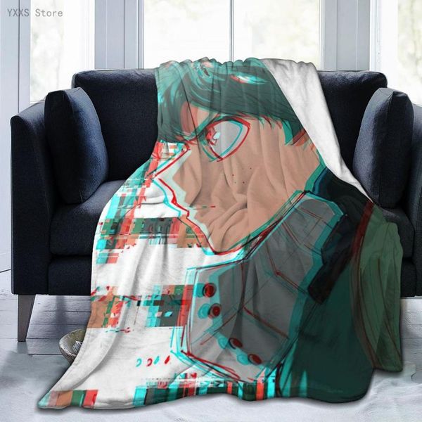 

blankets my hero academia 3d cartoon sherpa blanket warm super soft flannel office nap bedspread sofa bedding plush quilt plaids 1791441