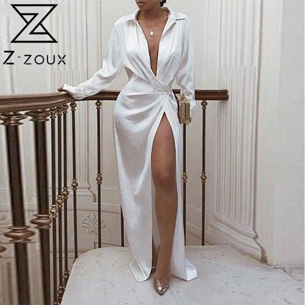 

women dress v-neck long sleeve split dresses black white red plus size vintage summer 210524, Black;gray