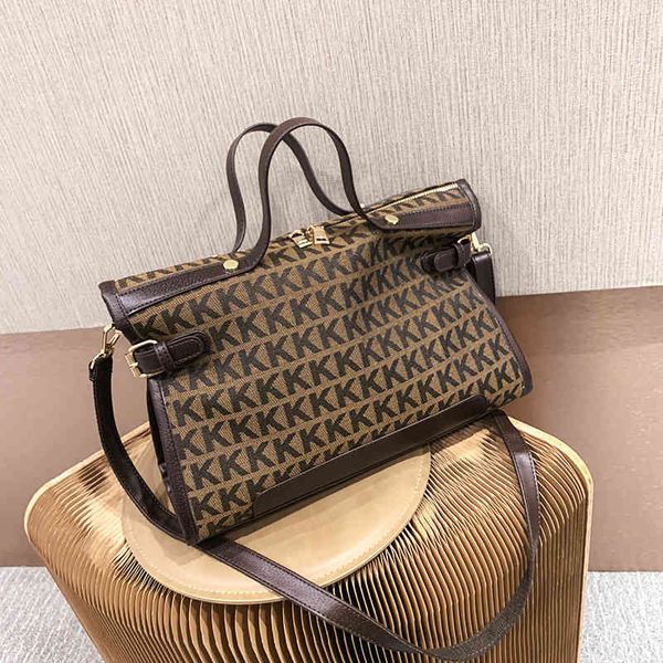

2022 factory wholesale new family canvas large capacity middle ancient tote dongdamen tide brand old flower one shoulder handbag
