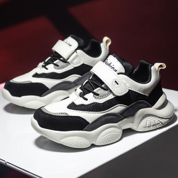 

sneakers fashion children boys girl school shoes casual kids sport, Black;red