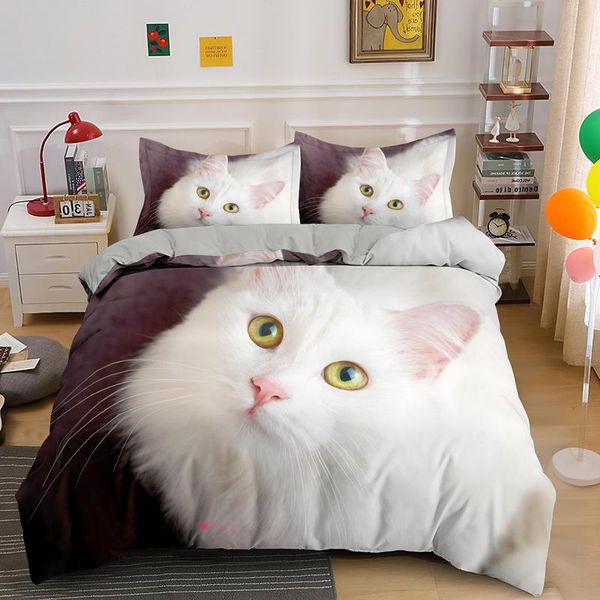 

bedding sets funny cute cat set au us uk eu size for kids bed covers single king  animal duvet cover bedclothes