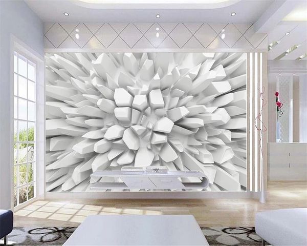 

custom any size murals white 3d radiant stone p wallpapers modern art painting hd living room tv waterproofecor wallpapers