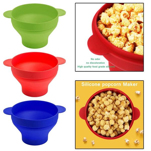 

bowls microwave popcorn maker silicone bucket bowl w/ lid dishwasher safe