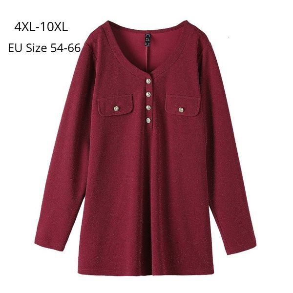 

polo plus size 10xl 8xl 6xl 4xl women long sleeves spring t shirt female v neck slim casual shining tee shirts for mujer, White