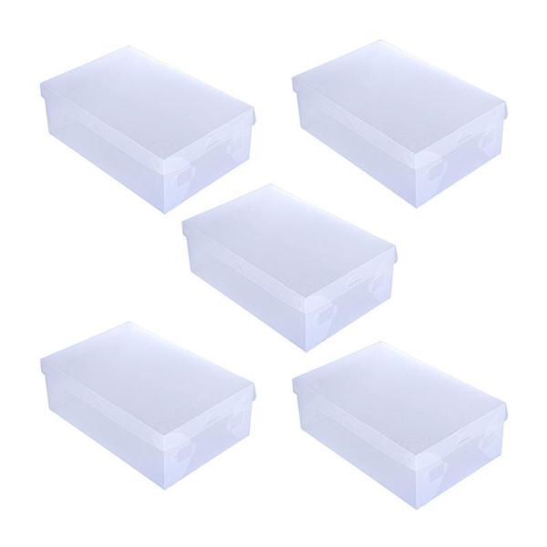 

clothing & wardrobe storage clear foldable men shoe diy transparent box for home office closet organization