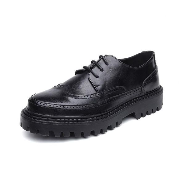 

oxford shoes men brogues lace-up bullock business wedding dress male formal black