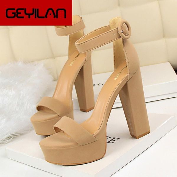 

women sandals summer fashion shoes high heels ladies platform pumps buckle, Black