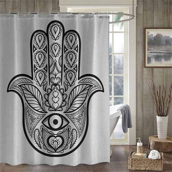 

cottdecor ha a funny hower curtain nature inpired tribal pattern onochro e ketch boho artwork with leave third eye cute and