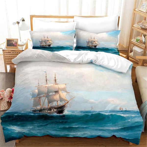 

bedding sets sailing nautical theme 200x229 3d printing family bedroom duvet set with pillowcase (no sheets)