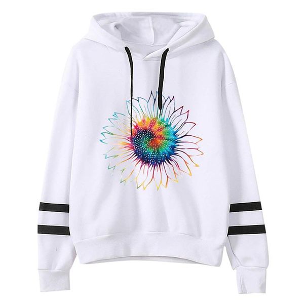 

women's casual printed long-sleeved pullover hoodie bars drawstring sweatshirt autumn winter female korean plus size hoodies & sweatshi, Black