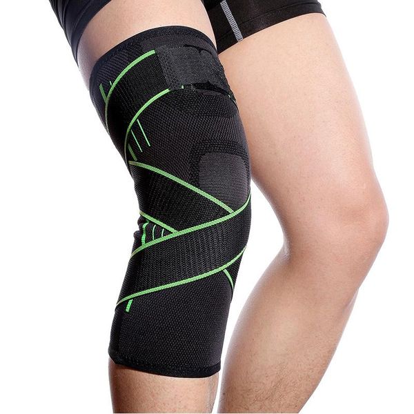 

elbow & knee pads knitting pad sports compressive protector antislip running leg sleeve for summer outdoor climbing mc889, Black;gray