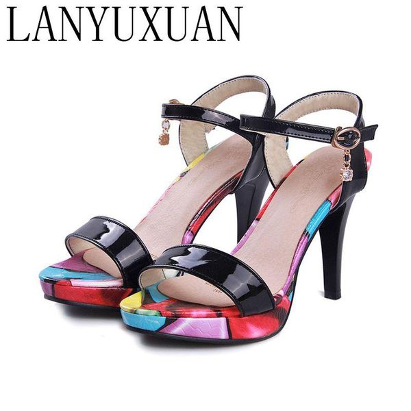 

big size 32- 45 sandals ladies platforms fashion dress women shoes high heels woman pumps t8674, Black