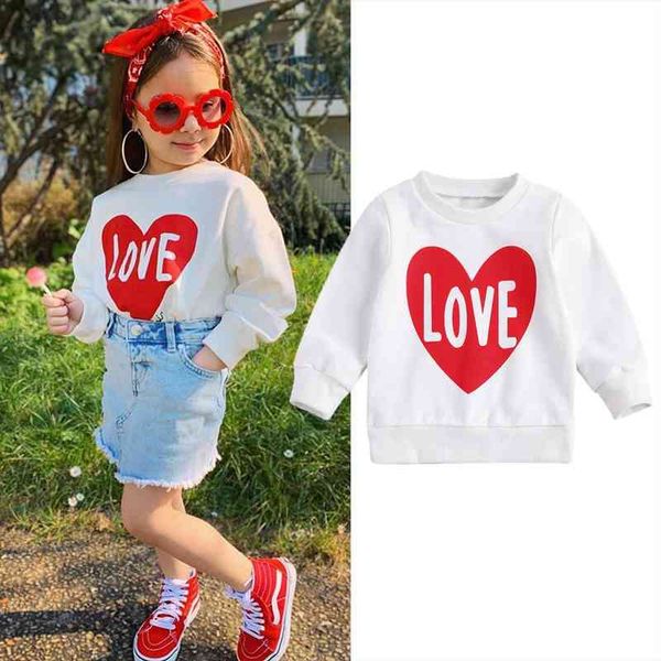 

lioraitiin 1-6years kids baby boy girl valentines long sleeve heart pattern pullover sweatshirt spring autumn clothes, Black