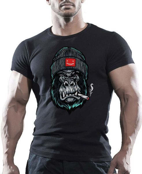 

hype beast ape black gorilla men's cotton t-shirt tee top, White;black