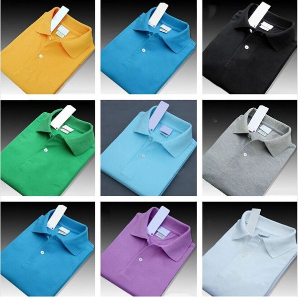 Polo da uomo di marca di moda Camicie da uomo Grande piccolo cavallo coccodrillo Camisa Solid manica corta estiva T-shirt casual da uomo di buona qualità c4