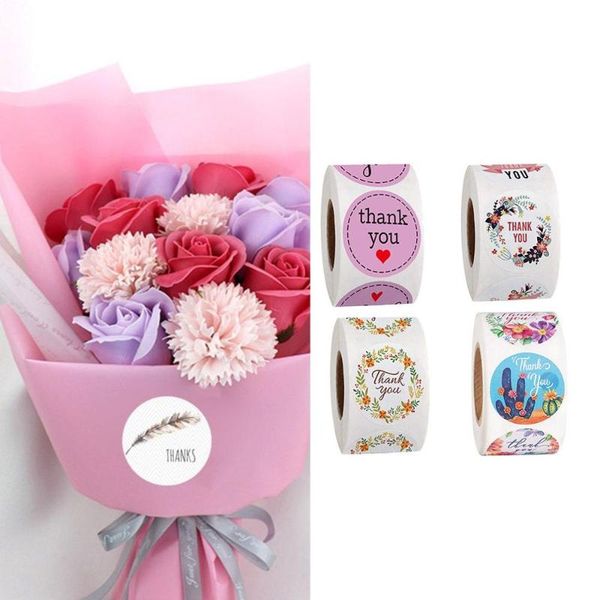 

gift wrap 10 rolls thank you copperplate sticker family party envelope box stationery creative corporate personality label